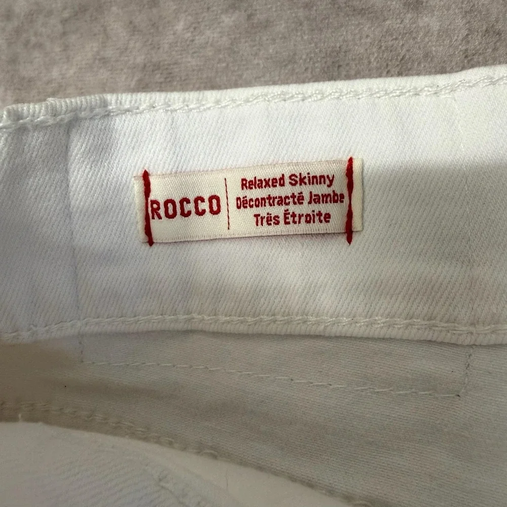 True Religion Jeans Mens 34x32 White Rocco Relaxed Skinny No Flap Denim Stretch